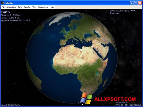 Screenshot Celestia Windows XP