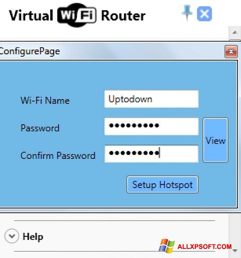 Screenshot Virtual WiFi Router Windows XP