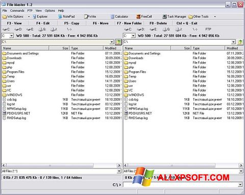 Screenshot File Master Windows XP