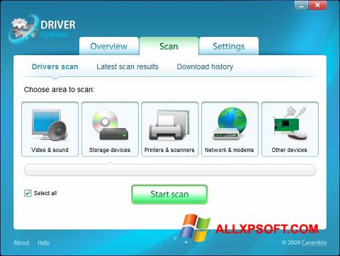 Screenshot Carambis Driver Updater Windows XP