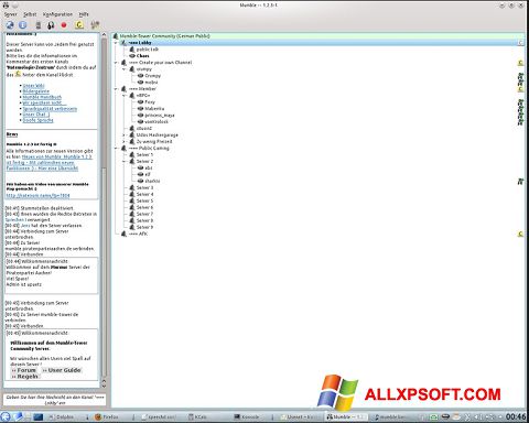 Screenshot Mumble Windows XP