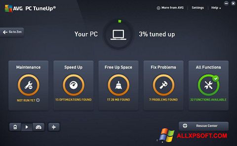 Screenshot AVG PC Tuneup Windows XP