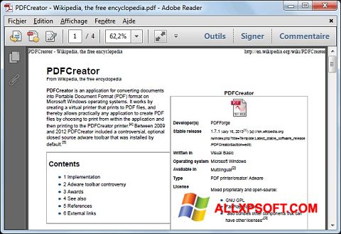 Screenshot PDFCreator Windows XP