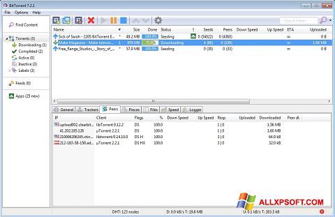 Screenshot BitTorrent Windows XP