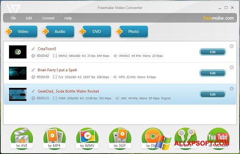 Screenshot Freemake Video Converter Windows XP