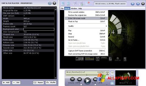 Screenshot FLV Player Windows XP