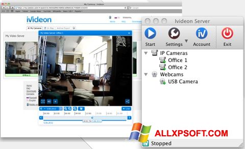 Screenshot Ivideon Server Windows XP