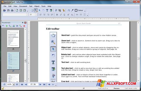 Screenshot Infix PDF Editor Windows XP