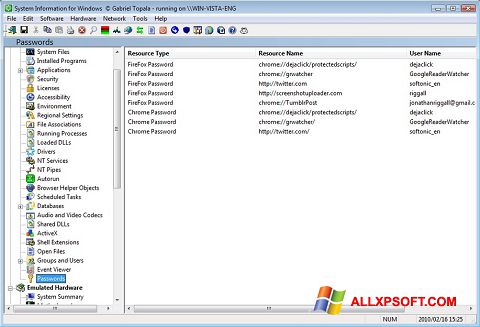 Screenshot SIW Windows XP