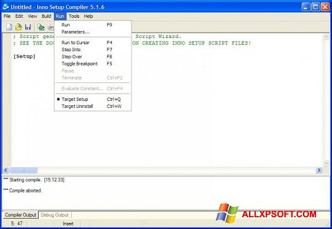 Screenshot Inno Setup Windows XP