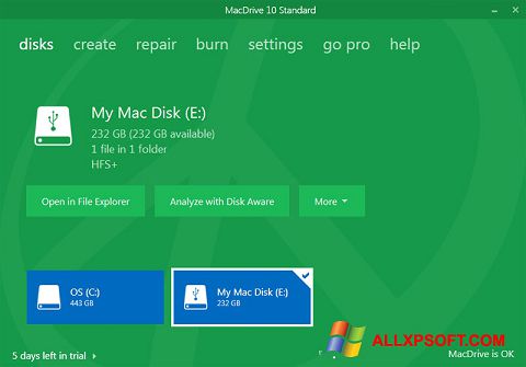 Screenshot MacDrive Windows XP