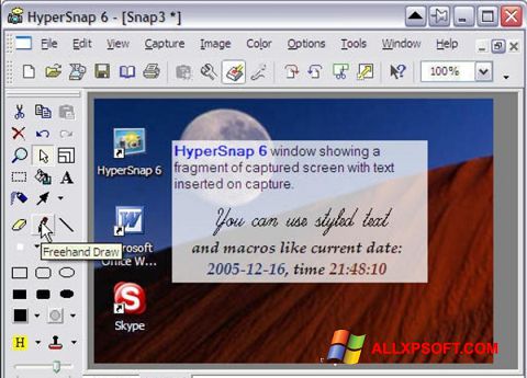 Screenshot HyperSnap Windows XP
