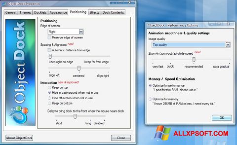 Screenshot ObjectDock Windows XP