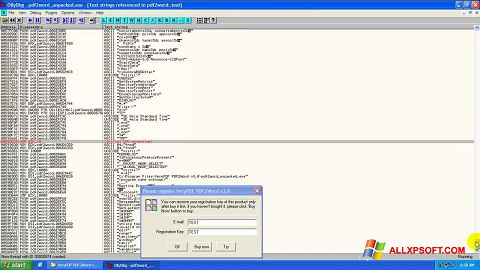 Screenshot PDF2Word Windows XP