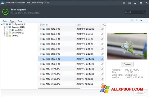 Screenshot USB Flash Drive Recovery Windows XP