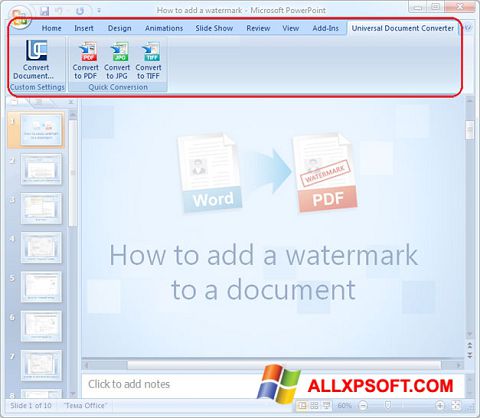 Screenshot Microsoft PowerPoint Windows XP