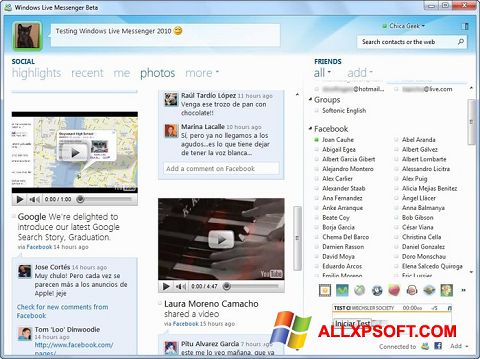 Screenshot Windows Live Messenger Windows XP