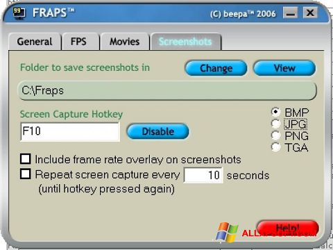 Screenshot Fraps Windows XP