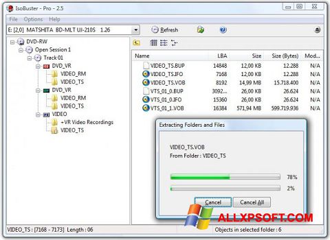 Screenshot IsoBuster Windows XP