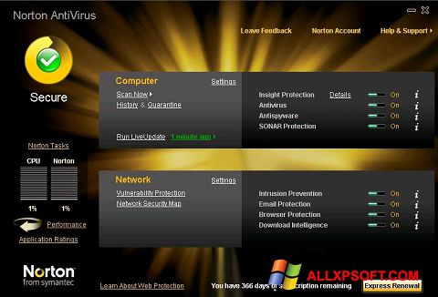 Screenshot Norton AntiVirus Windows XP