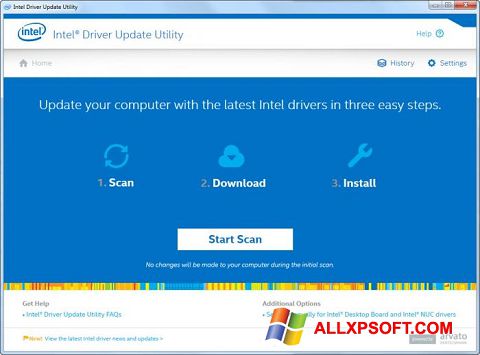 Screenshot Intel Driver Update Utility Windows XP