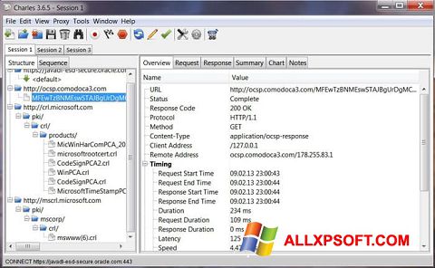 Screenshot Charles Windows XP