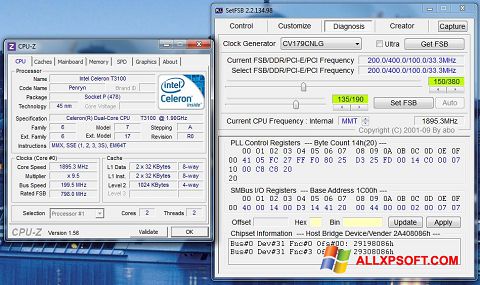 Screenshot SetFSB Windows XP