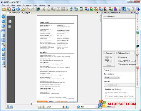 Screenshot Solid Converter PDF Windows XP