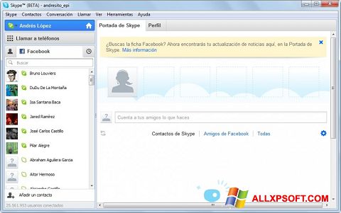 Screenshot Skype Beta Windows XP