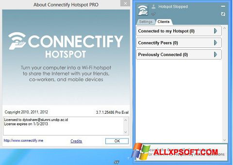 Screenshot Connectify Pro Windows XP