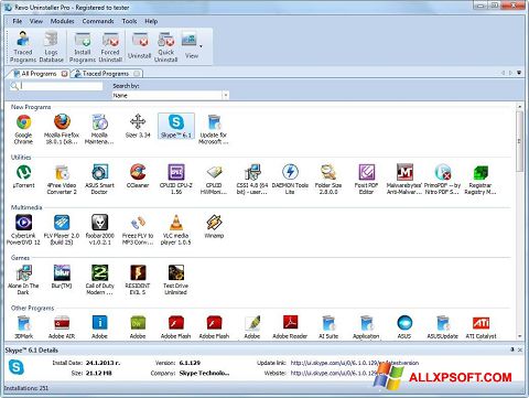 Screenshot Revo Uninstaller Windows XP