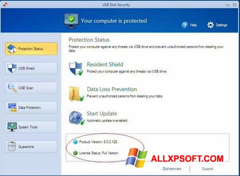 Screenshot USB Disk Security Windows XP