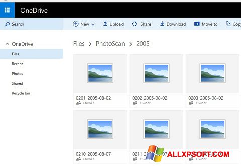 Screenshot OneDrive Windows XP