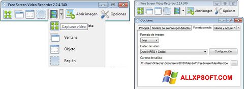 Screenshot Free Screen Video Recorder Windows XP