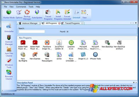 Screenshot Revo Uninstaller Pro Windows XP